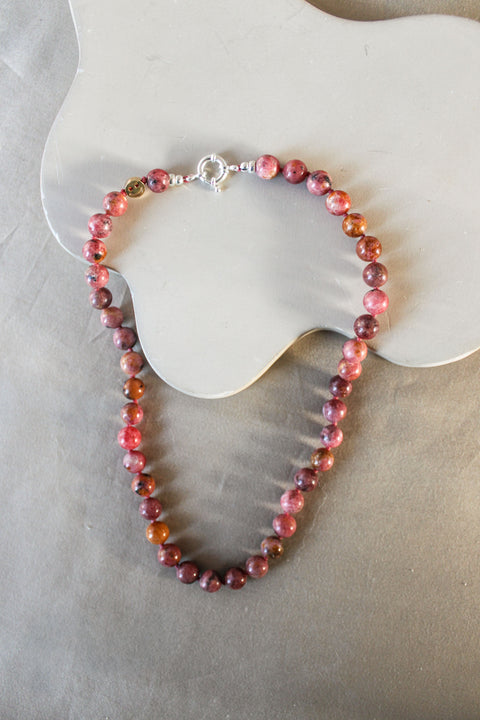 'Ella' Rhodocrosiet Ketting