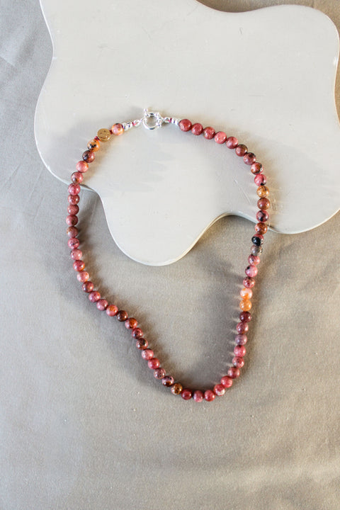 'Mabel' Rhodocrosiet Ketting