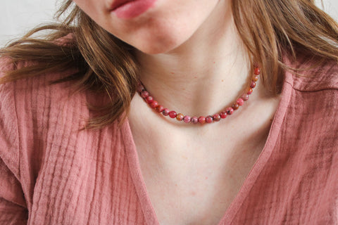 'Mabel' Rhodocrosiet Ketting