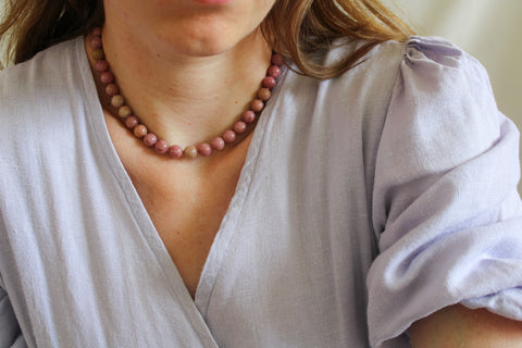 'Ella' Rhodoniet Ketting