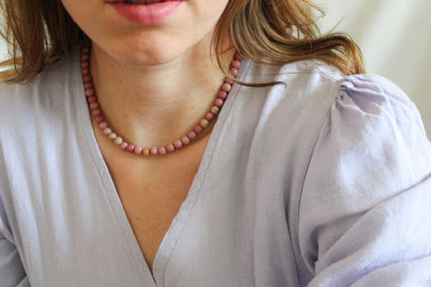 'Mabel' Rhodoniet Ketting