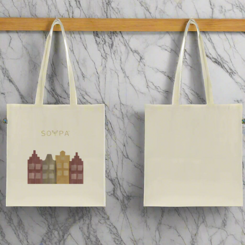 Tote shopping bag - fairtrade cotton 140g/m² 38x10x42cm