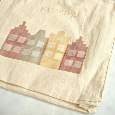 Tote shopping bag - fairtrade cotton 140g/m² 38x10x42cm