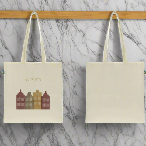 Tote shopping bag - fair trade cotton 140g/m² 38x10x42cm