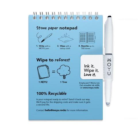 Erasable Notepad A6 - Rocky Ice