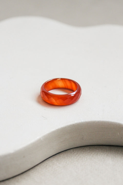'Lova' Rode Agaat Ring (US 6, 16.5mm)