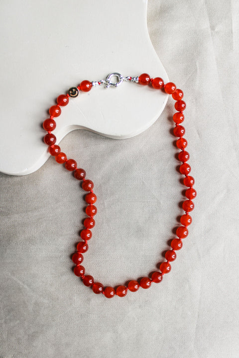 'Ella' Rode Carneool Ketting