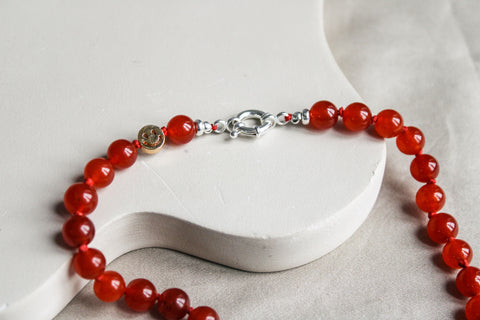 'Ella' Rode Carneool Ketting