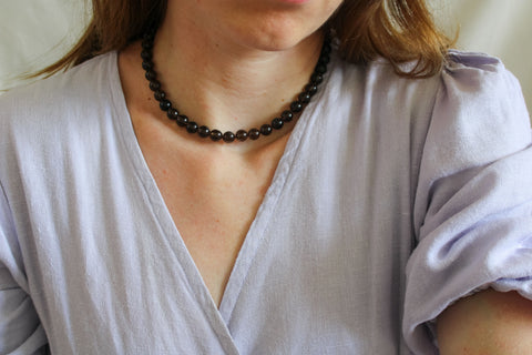 'Ella' Rookkwarts Ketting