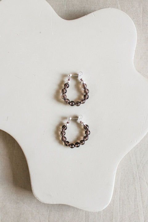 'Puck' Rookkwarts Oorbellen