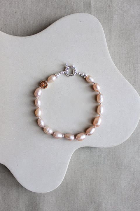 'Giselle' Rosé Parel Armband