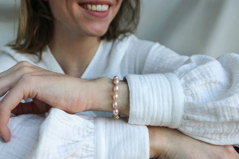 'Giselle' Rosé Parel Armband