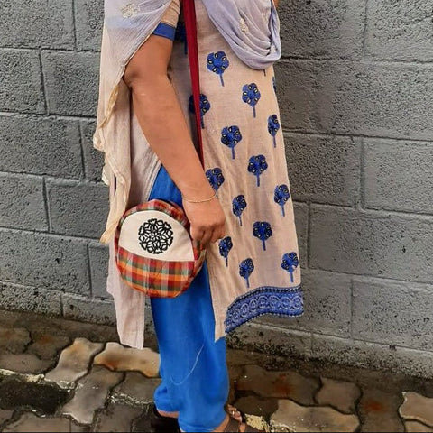 Round sari shoulder bag - Shakti.ism | शक्तिवाद