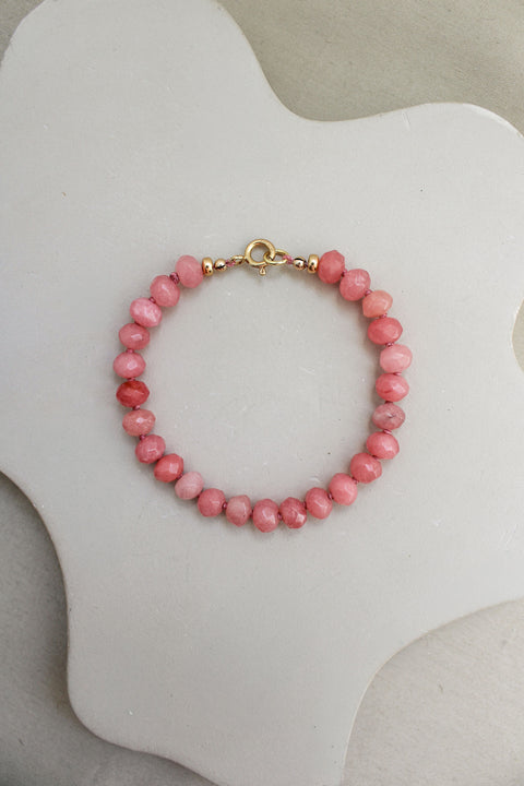 Roze opaal armband 'Caro'
