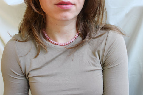 'Claire' Roze Opaal Ketting