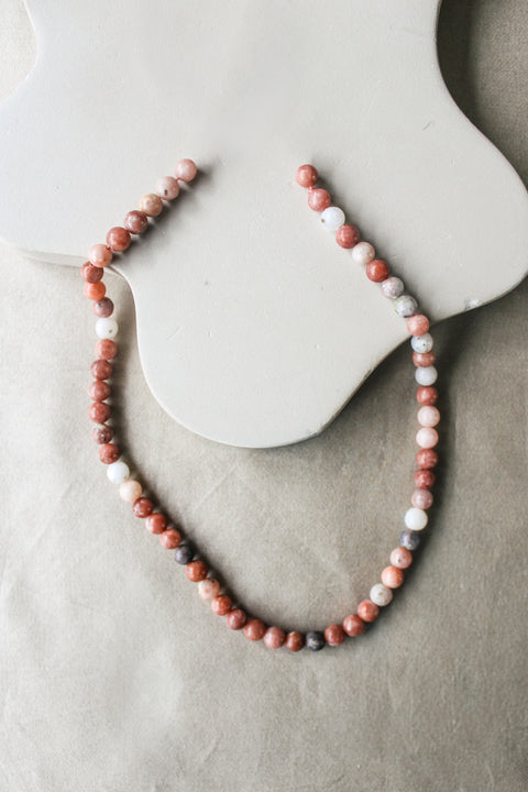 'Mabel' Roze Opaal Ketting