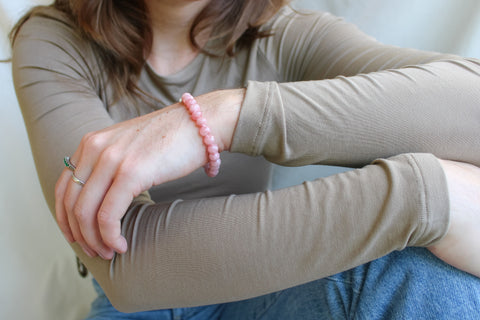 'Claire' Roze Opaal Armband