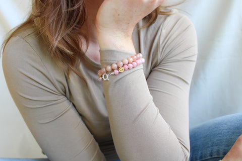 'Claire' Roze Opaal Armband