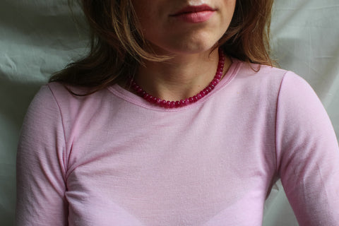 'Lauren' Roze Toermalijn Ketting