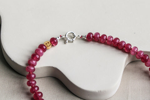 'Lauren' Roze Toermalijn Ketting