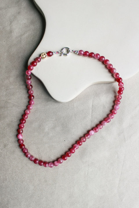 'Mabel' Roze Toermalijn Ketting