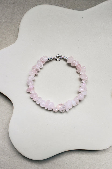 Rozenkwarts armband 'Bobbie'
