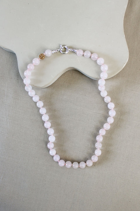 'Ella' Rozenkwarts Ketting