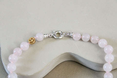 'Ella' Rozenkwarts Ketting