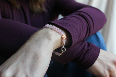 'Tina' Rozenkwarts Armband