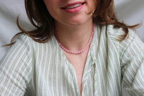 'Mabel' Rozenkwarts Ketting