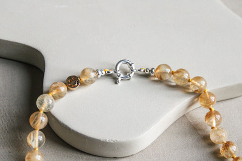 'Ella' Rutielkwarts Ketting