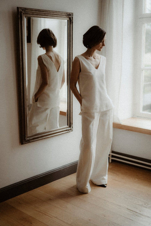 Sanchi pants - cream - Fransje Sophie