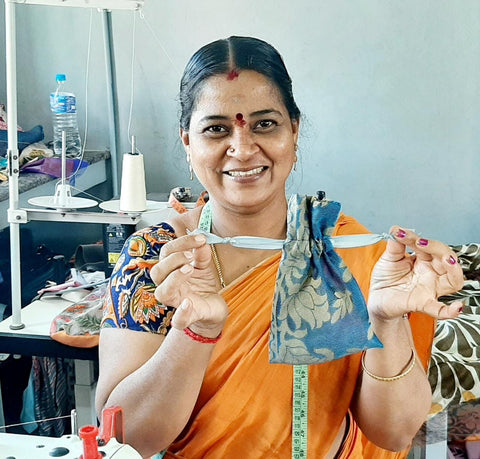 Sari gift bags with drawstring - Shakti.ism | शक्तिवाद
