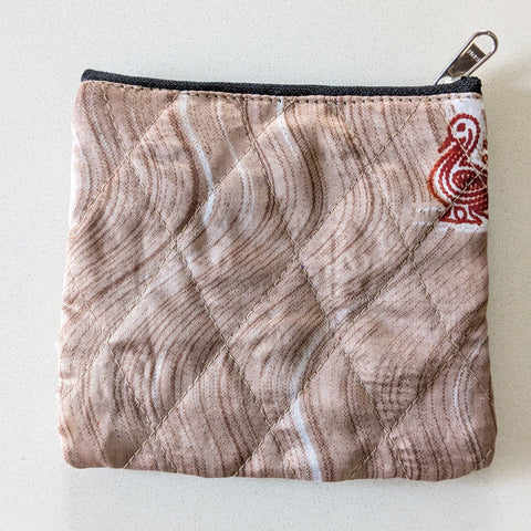 colourful sari pouch