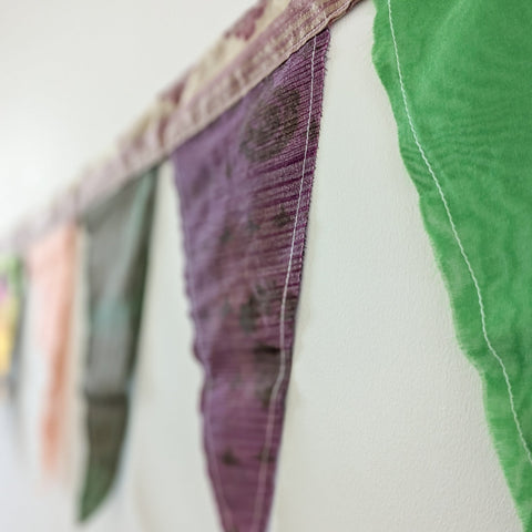 sari flags up close