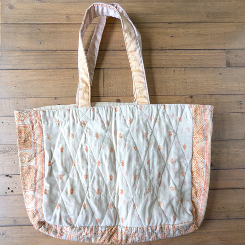 Large sari market tote bags