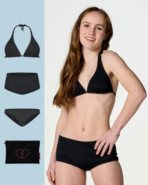 bundel zwemkleding | 3 stuks | zwart