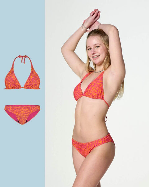 swimwear set | orange print | girls