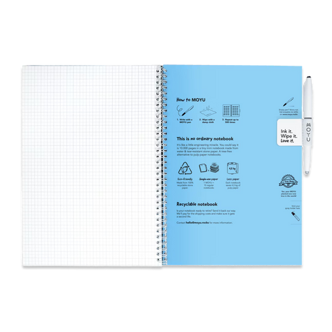 Erasable Notebook A4 - Sky Blue