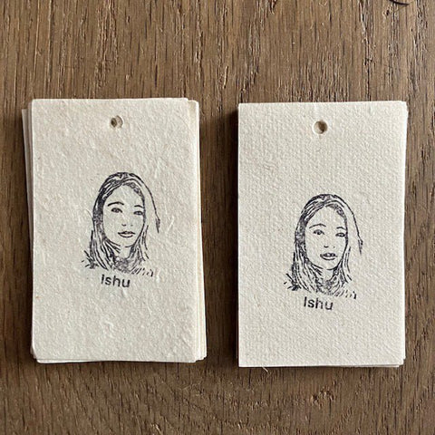 Luna-Leena hart sleutelhanger, tas hanger - goud - leer - handgemaakt in Nepal