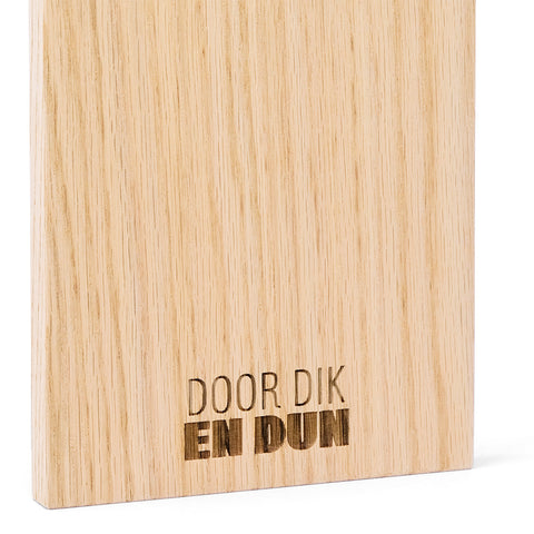 Plank with your own text Through thick and thin Oak FSC 100%