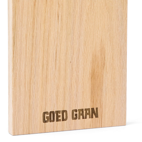 Plankjewel met eigen tekst Goed gaan Eiken FSC 100%