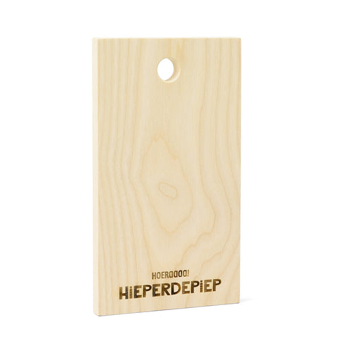 Plankjewel met eigen tekst Hieperdepiep Essen FSC 100%