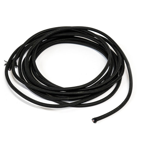 Iron cord Black fabric per meter