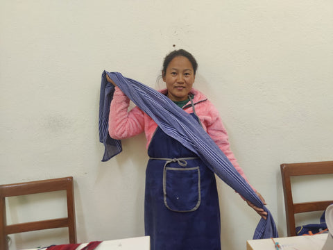 Soft cotton scarf, handwoven in Nepal - Shakti.ism | शक्तिवाद