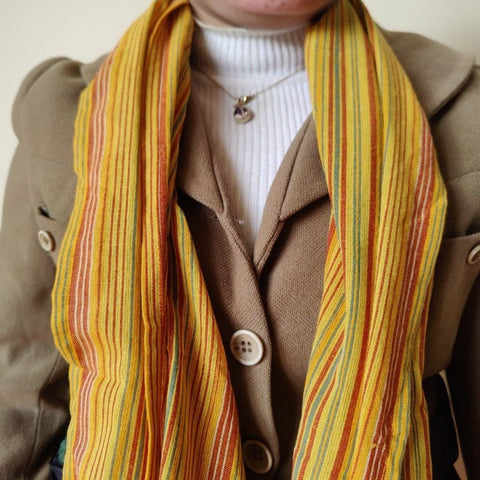 Soft cotton scarf, handwoven in Nepal - Shakti.ism | शक्तिवाद