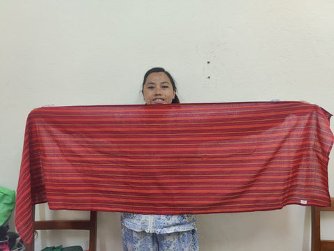Soft cotton striped scarf, handwoven in Nepal - Shakti.ism | शक्तिवाद