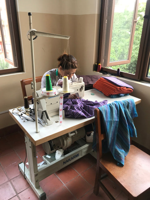 Soft cotton striped scarf, handwoven in Nepal - Shakti.ism | शक्तिवाद