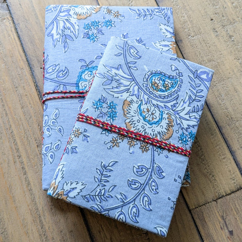 Eco Friendly Cotton Fabric Journals (5 x 7 in), Fair Trade Stationery Ethically Handmade in India