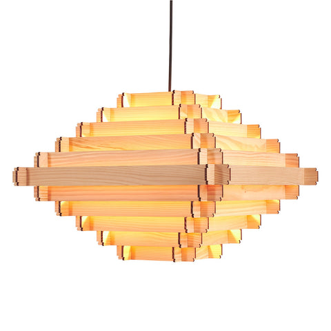 Stapellamp 52cm hanglamp van hout